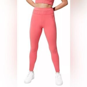 NWT EleVen Venus Williams Coral Pink Lets Roll Leggings - Size Large